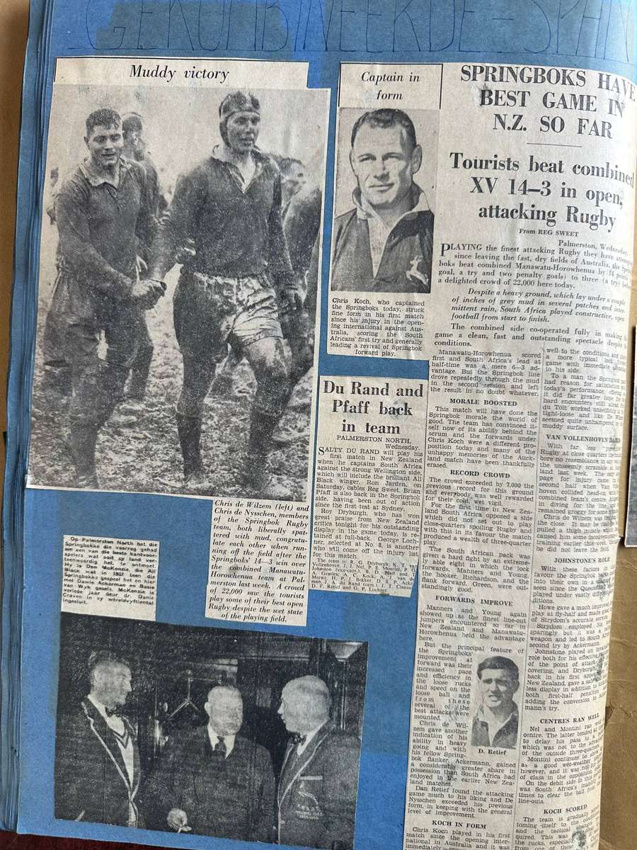 Vintage Springbok Books, Scrapbook with Memorabilia and team signatures