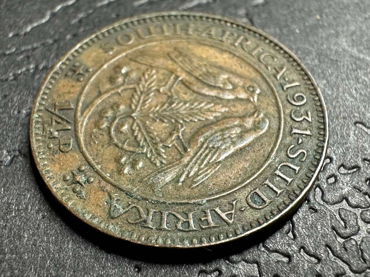 1931 1/4 penny ( oortjie ) Suid coin in EF condition.