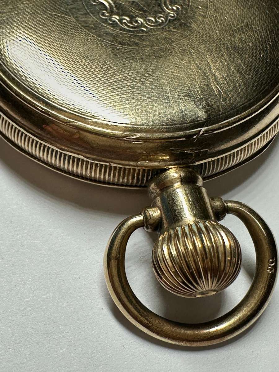 Elgin Gold Plated Pocket Watch & Chain