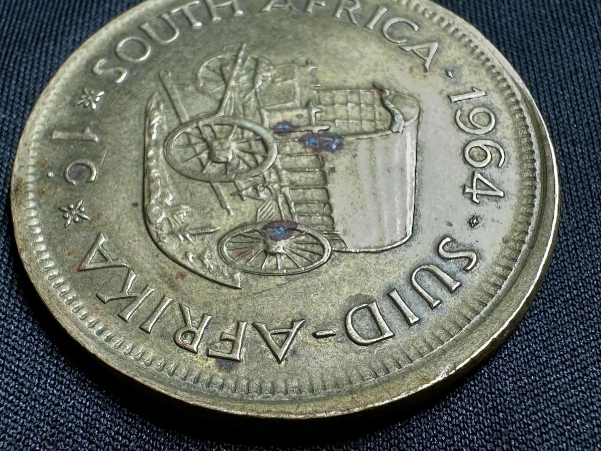 1964 South African 1 cent rim error coin