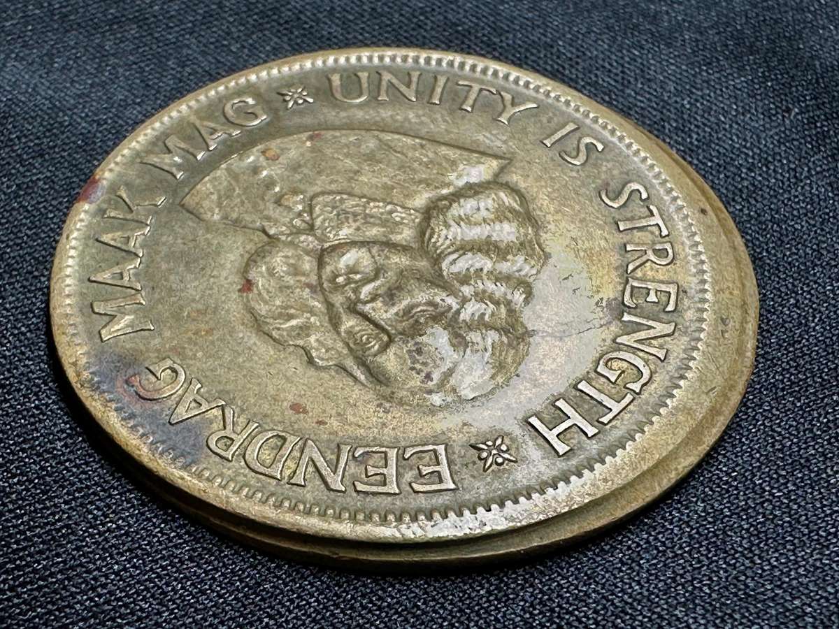 1964 South African 1 cent rim error coin