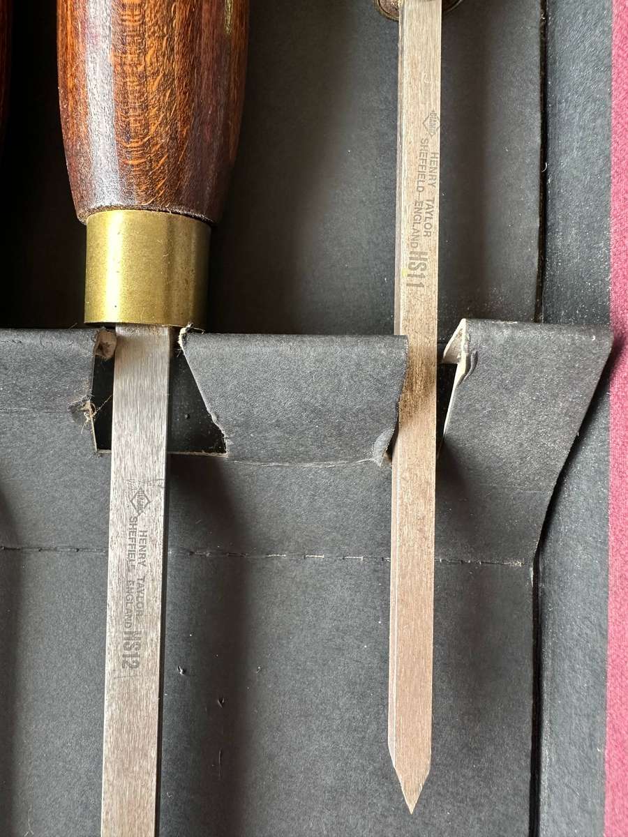 Henry Taylor Diamic Sheffield set of Lathe Chisels