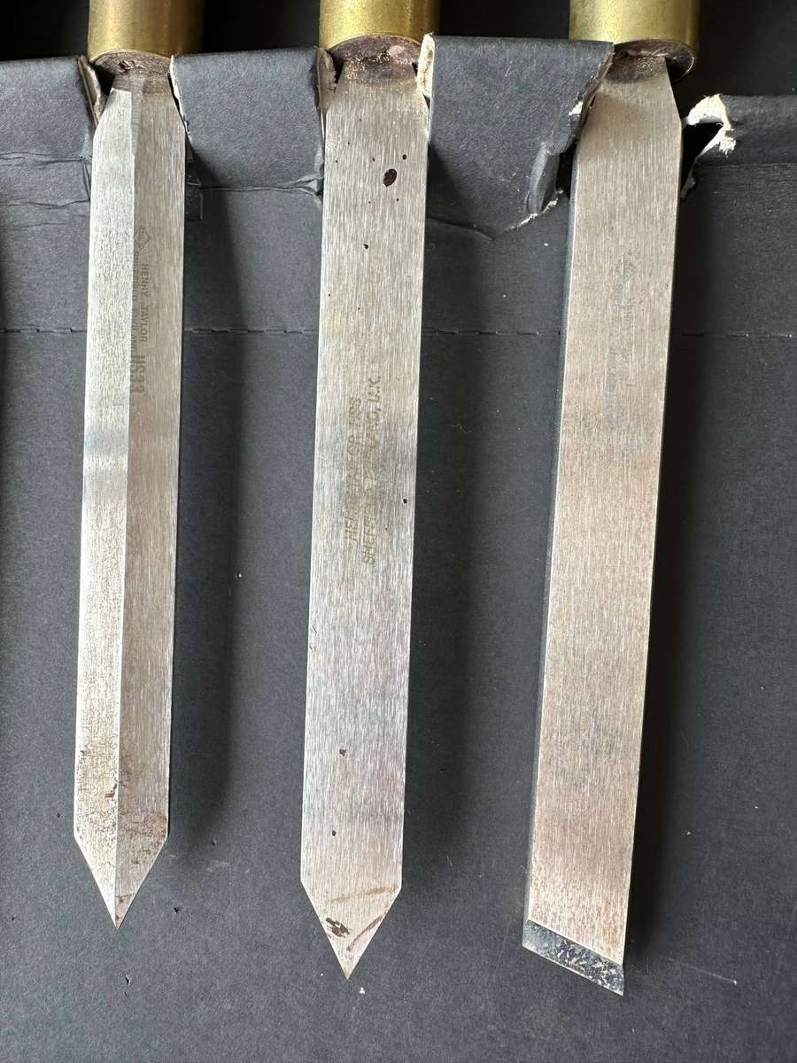 Henry Taylor Diamic Sheffield set of Lathe Chisels