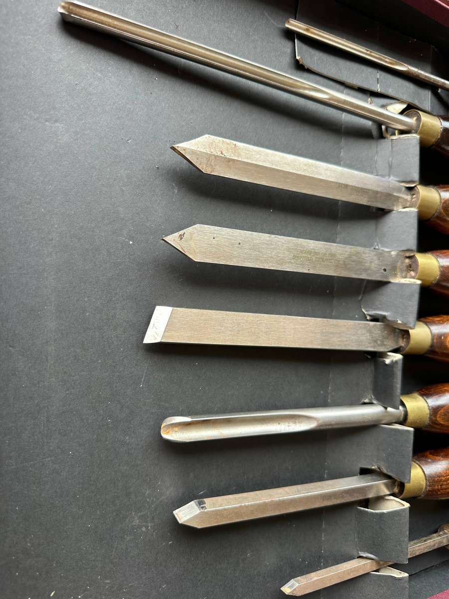 Henry Taylor Diamic Sheffield set of Lathe Chisels