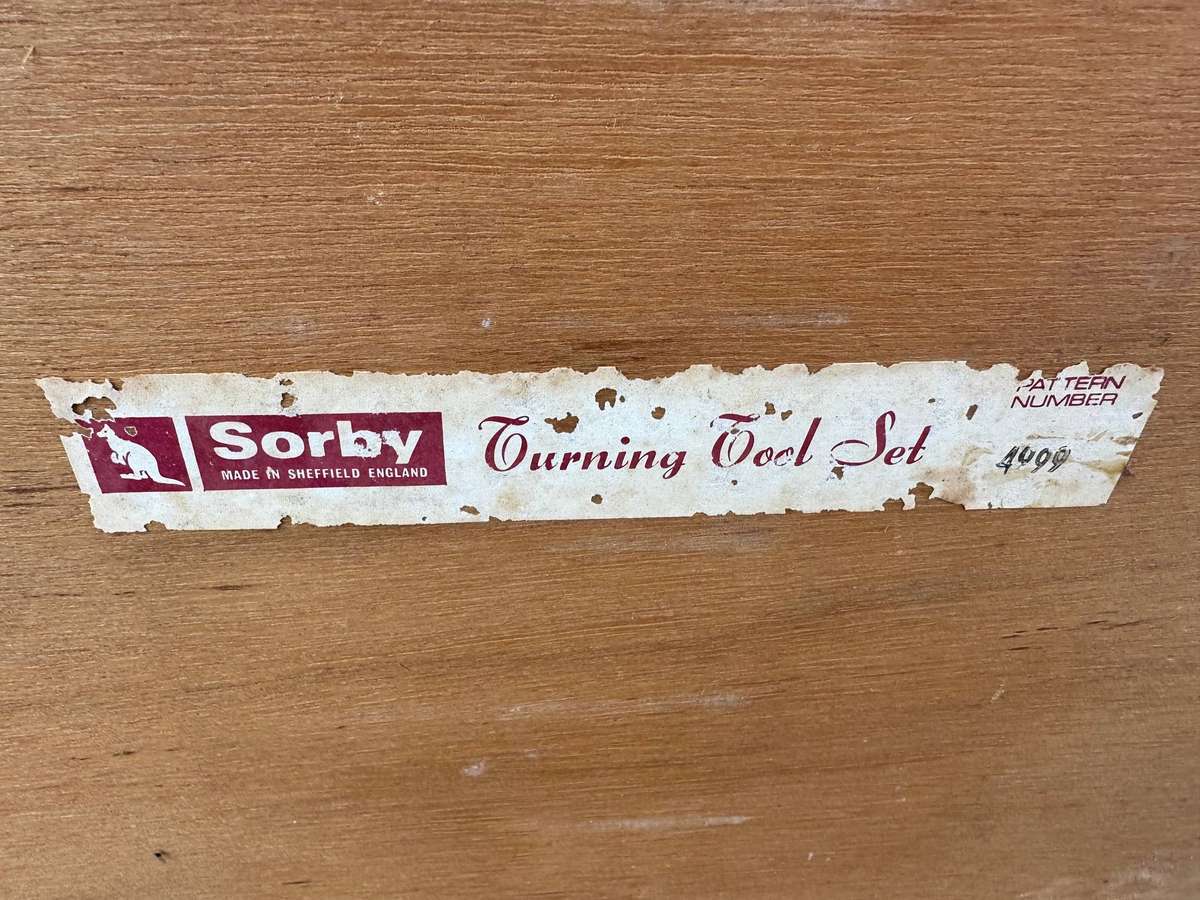 Sorby Lathe Chisels - set of 8 in storage box ( good condition. )