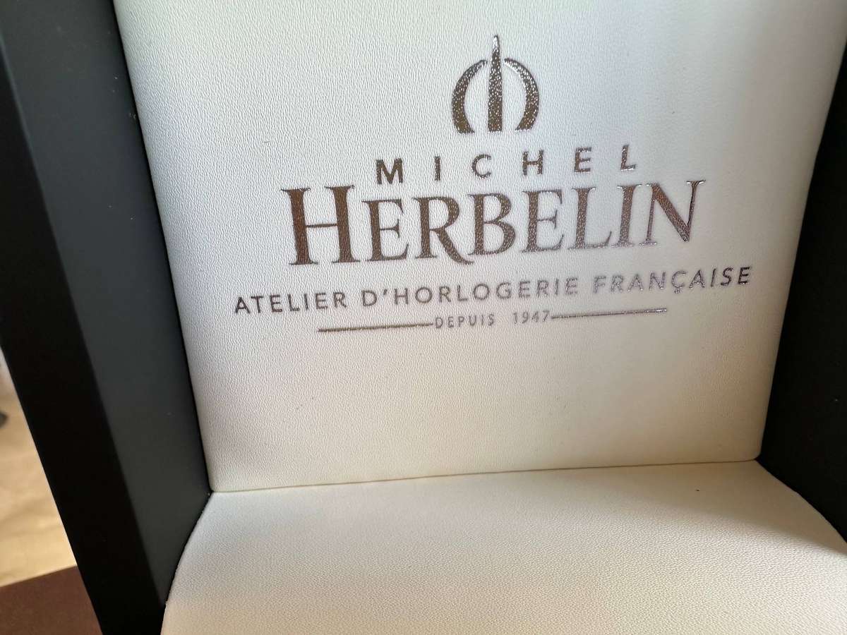 A Michel Herbelin French made watch storage box .