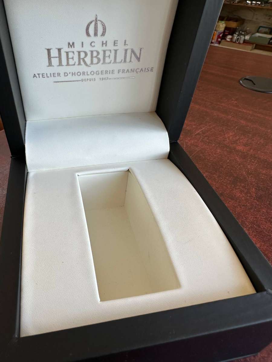A Michel Herbelin French made watch storage box .