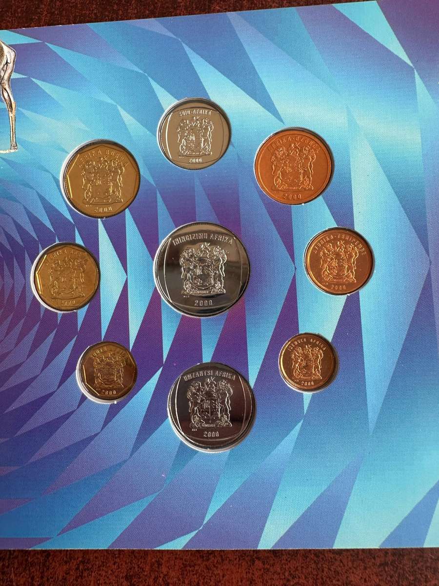 A proof set of South African coins dated 2000