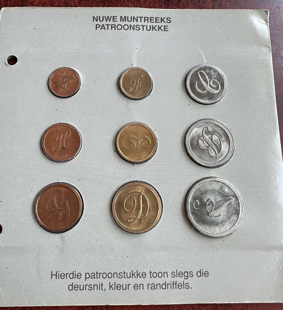New coin series pattern pieces
