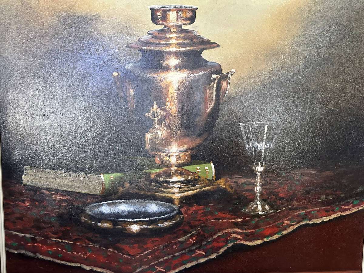 A stunning Denzil Herring still life oil painting
