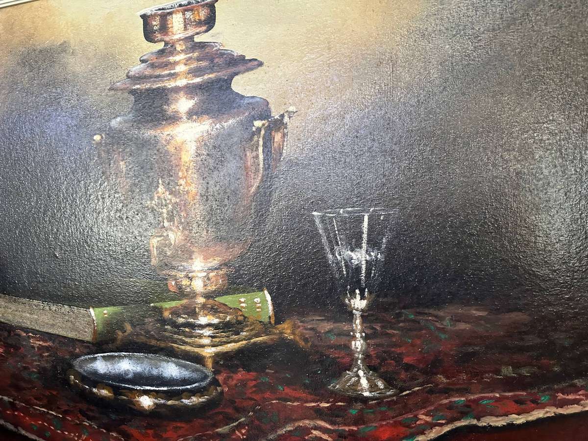 A stunning Denzil Herring still life oil painting