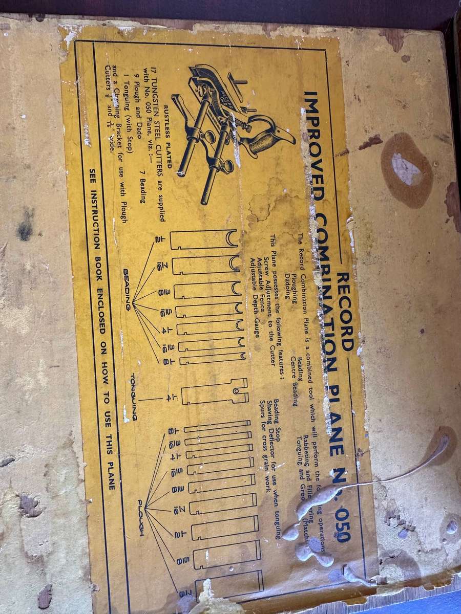 Record nr. 50 wood planer set in box