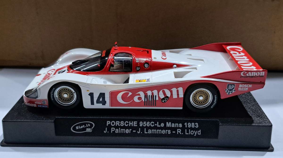 Slot.It Porsche 956C Le Mans "Canon" Analogue Slot Car 1/32