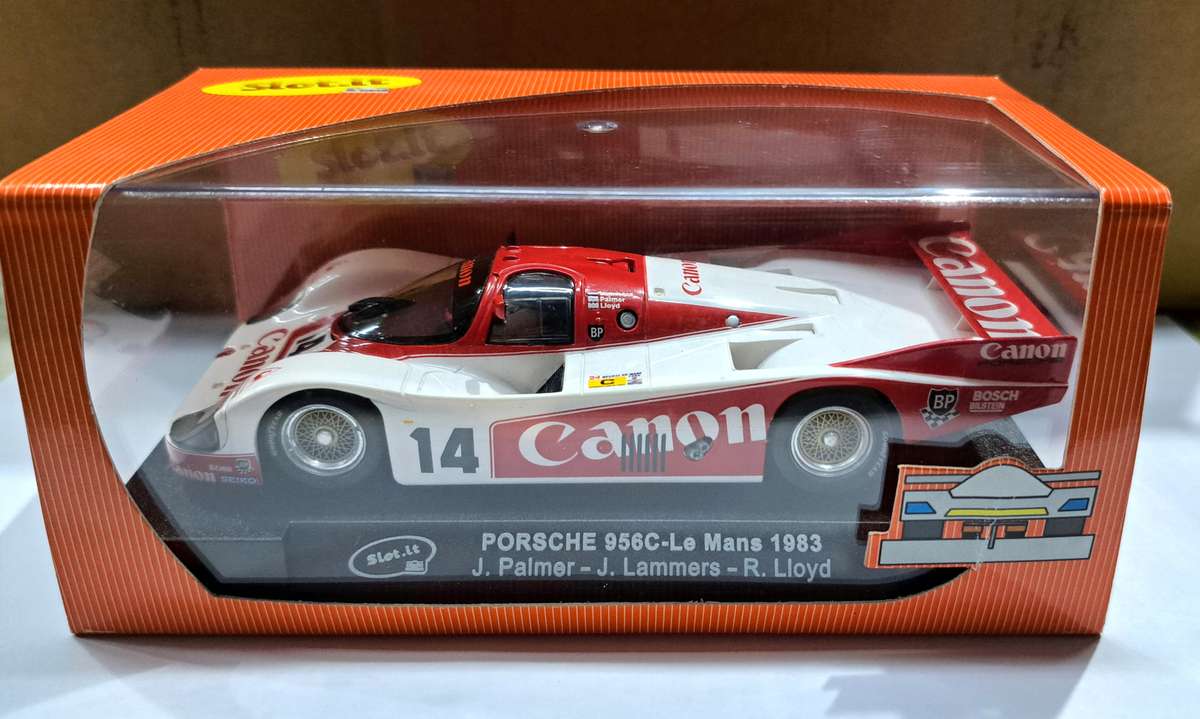 Slot.It Porsche 956C Le Mans "Canon" Analogue Slot Car 1/32