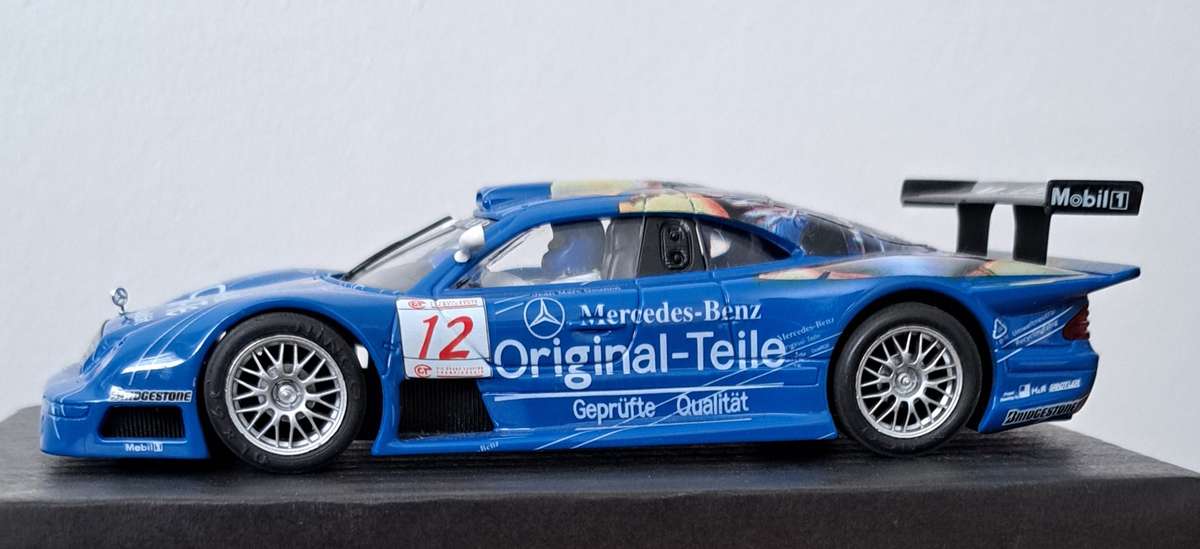 Ninco Mercedes Benz CLK GTR "Original Teile" With Engine Graphics Analogue Slot Car 1/32