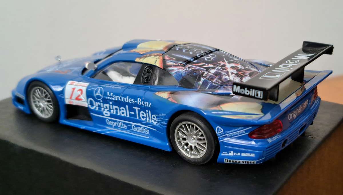 Ninco Mercedes Benz CLK GTR "Original Teile" With Engine Graphics Analogue Slot Car 1/32