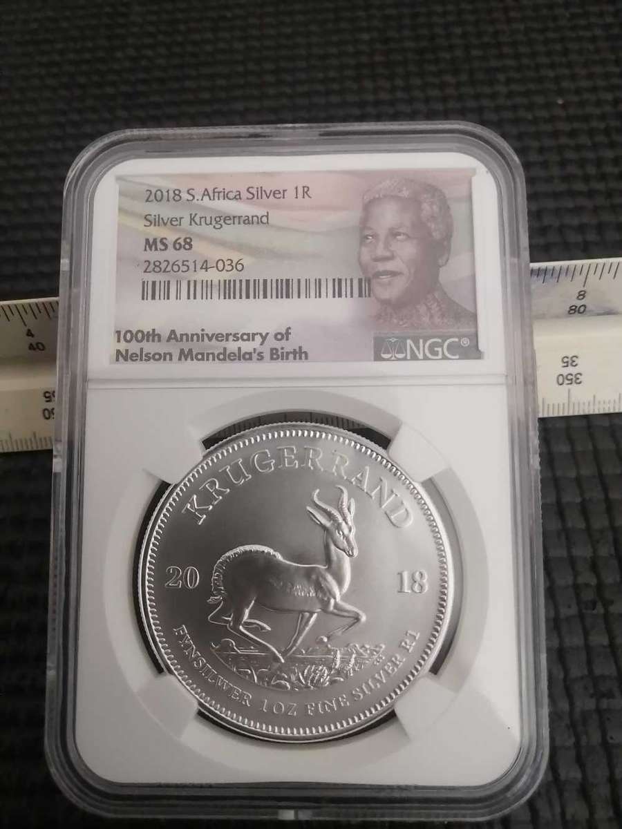 2018 1OZ Silwer Krugerrand MS 68