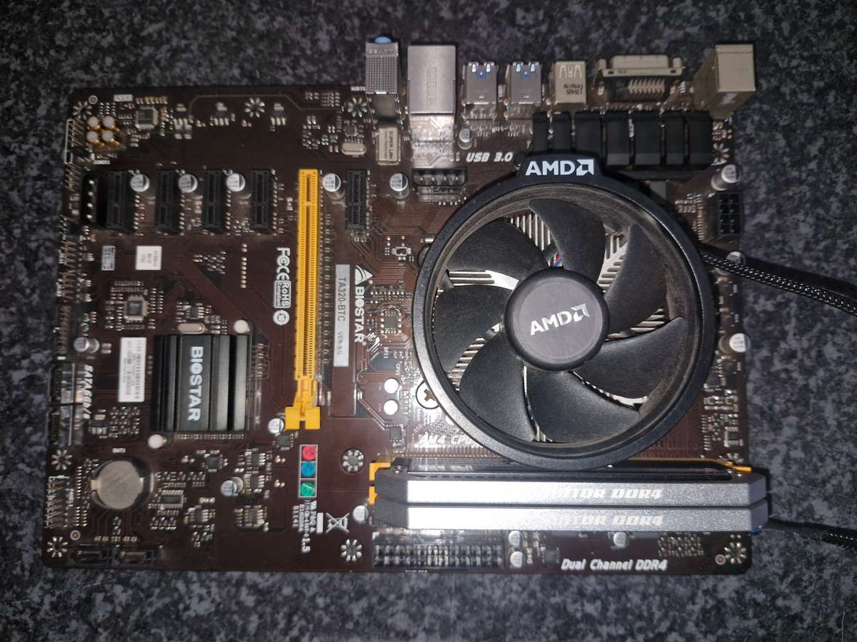 Biostar TA320, Ryzen 5 1400, 16GB Ram and SSD Combo