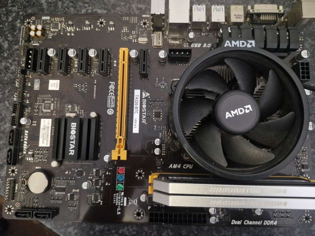 Biostar TA320, Ryzen 5 1400, 16GB Ram and SSD Combo