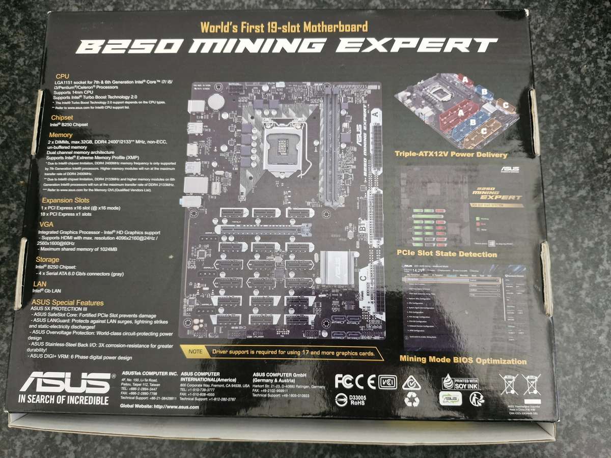 Asus B250 , I5 7400, 4gb ram combo