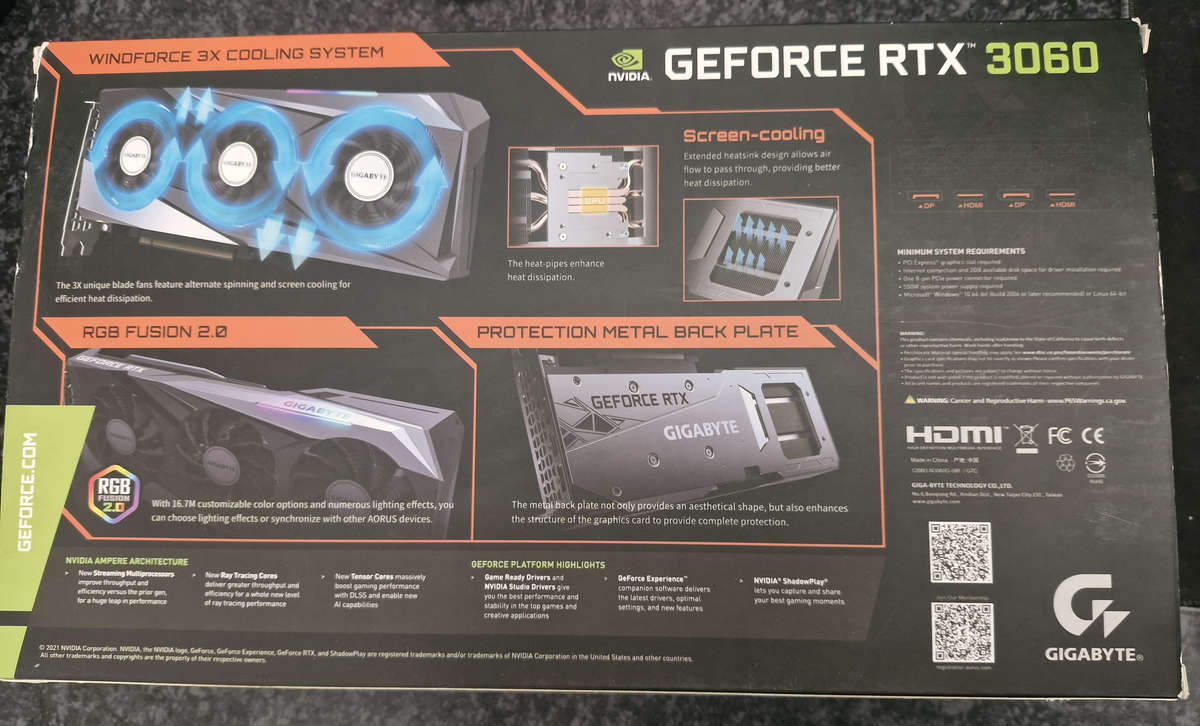 Gigabyte RTX 3060 12G Gaming OC