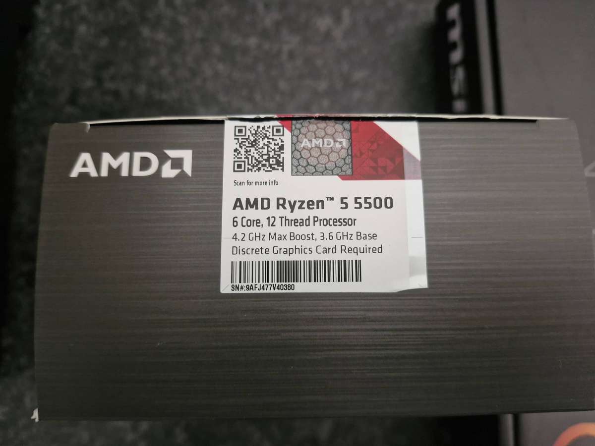 MSI B450, Ryzen 5500, 16GB Ram combo