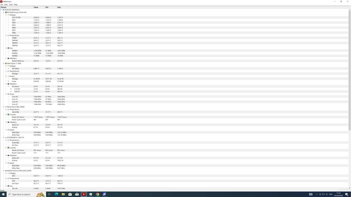 Biostar TA320, Ryzen 5 1400, 16GB Ram and SSD Combo