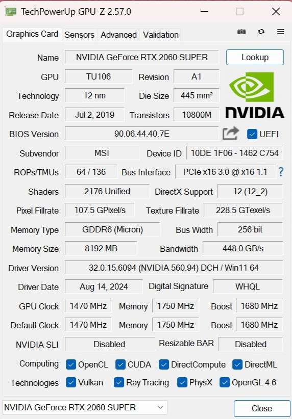 RTX 2060 Super Graphics Card Please Read!