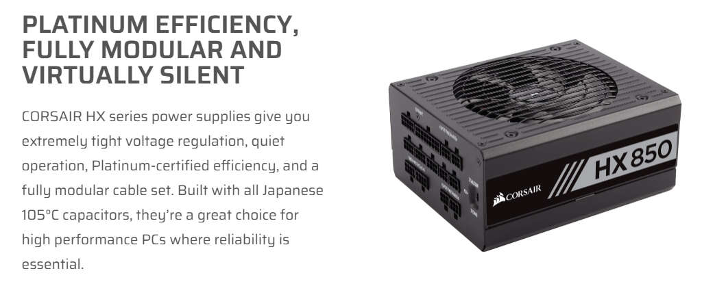 Corsair HX 850 Power Supply - Untested