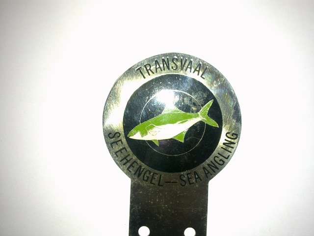 Collectable Bar novelty - Transvaal Seehengel - Sea Angling 4 x 4 ID Plate