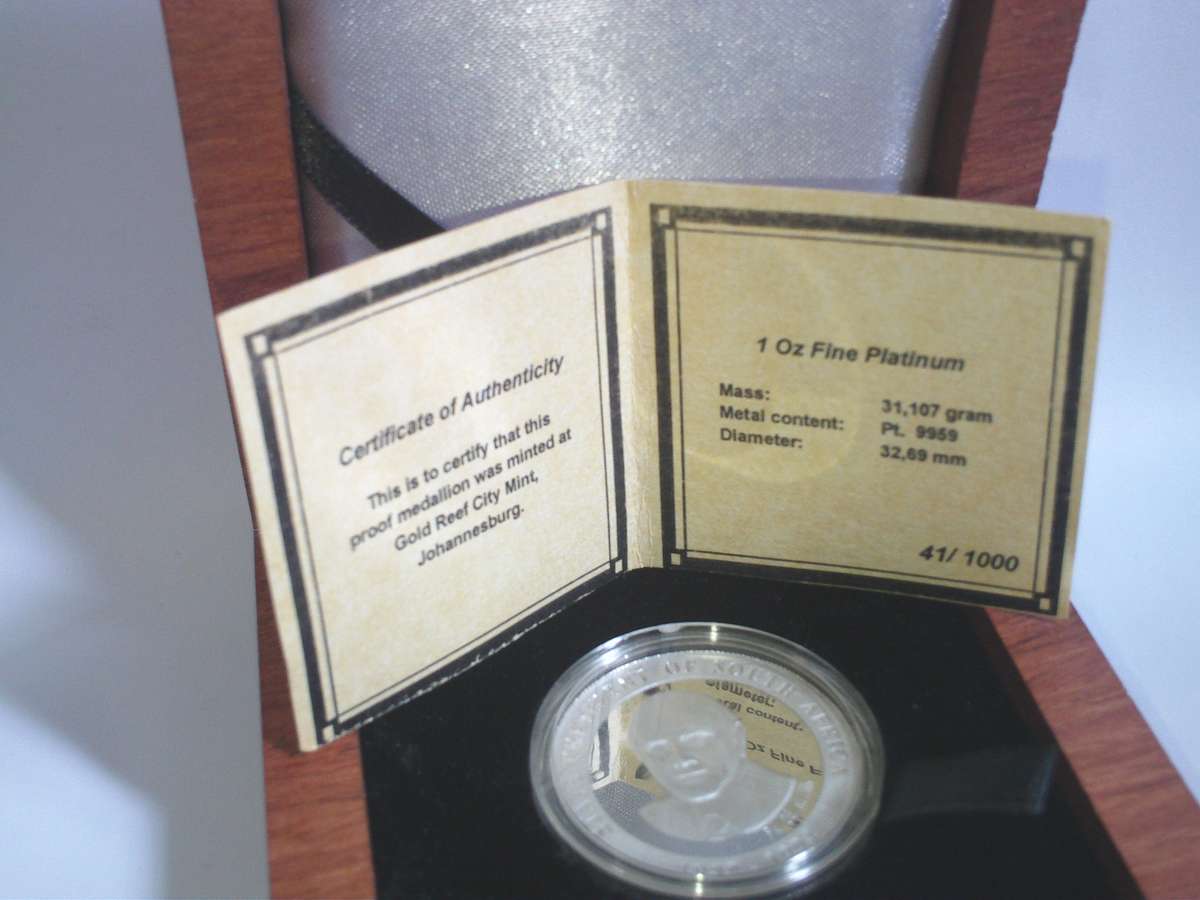 Reserved for shaheenism FW De Klerk 1oz Fine Platinum - Initiation of the Peaceful Transition in SA