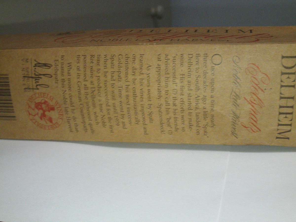 Delheim Edelspatz 2000 Millennium Collectable