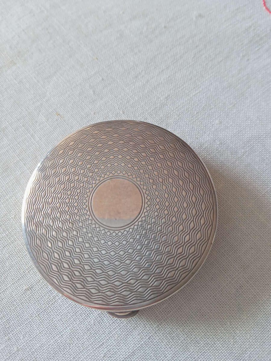 Antique Hallmarked Silver Powder Compact