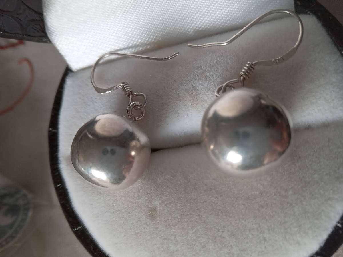 A Pair Of Sterling Silver Ball Earrings