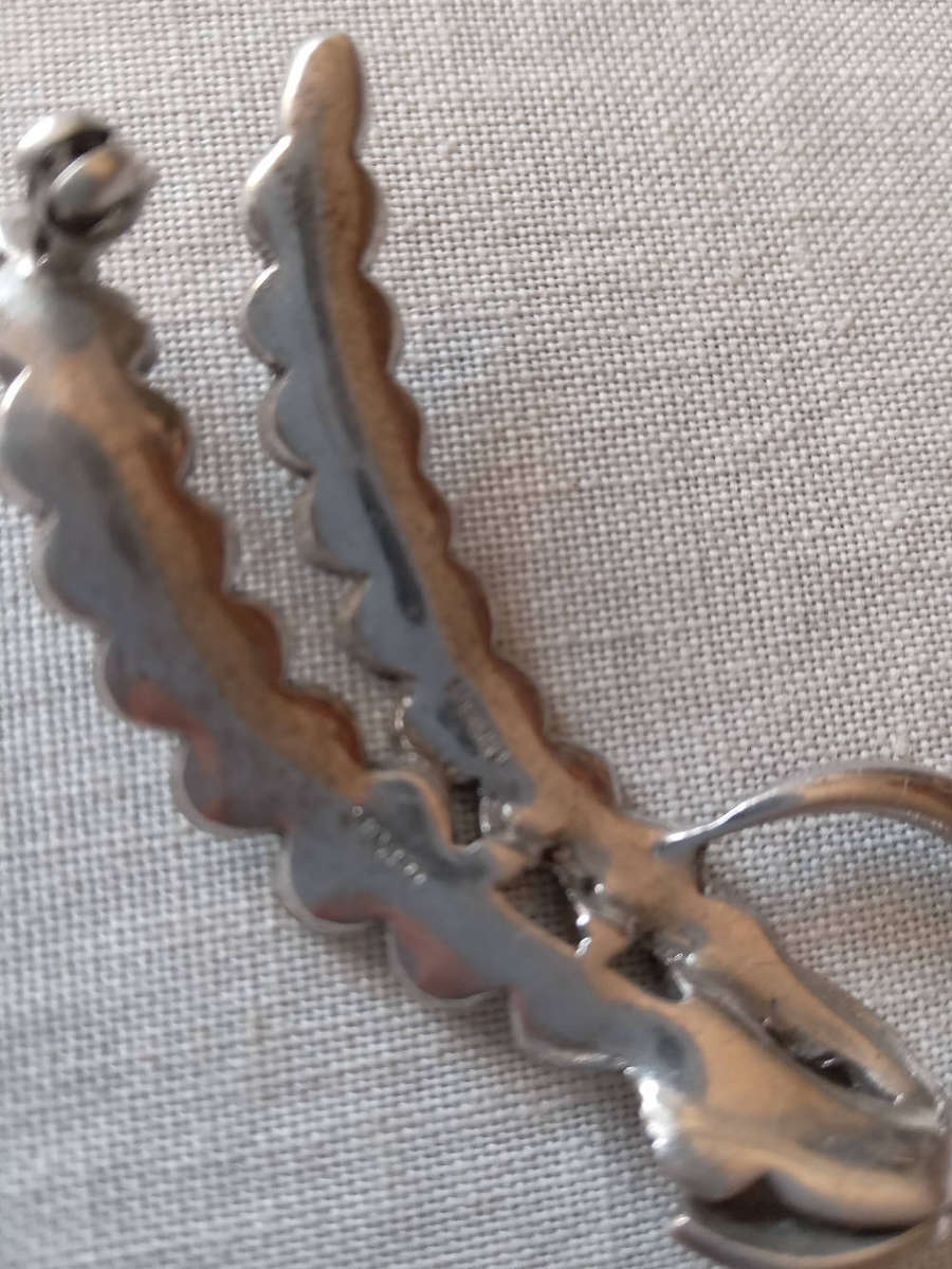 Vintage Sterling Silver And Marcasite Brooch