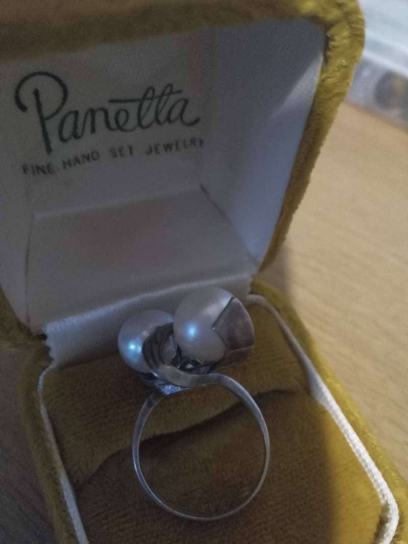 Vintage Silver And Pearl "Toi et Moi" Ring
