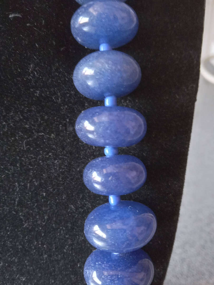 Genuine Blue Sapphire Quartz Gemstone Necklace