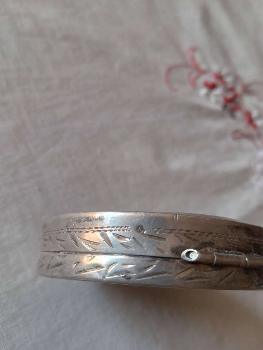 Antique Hallmarked Silver Powder Compact