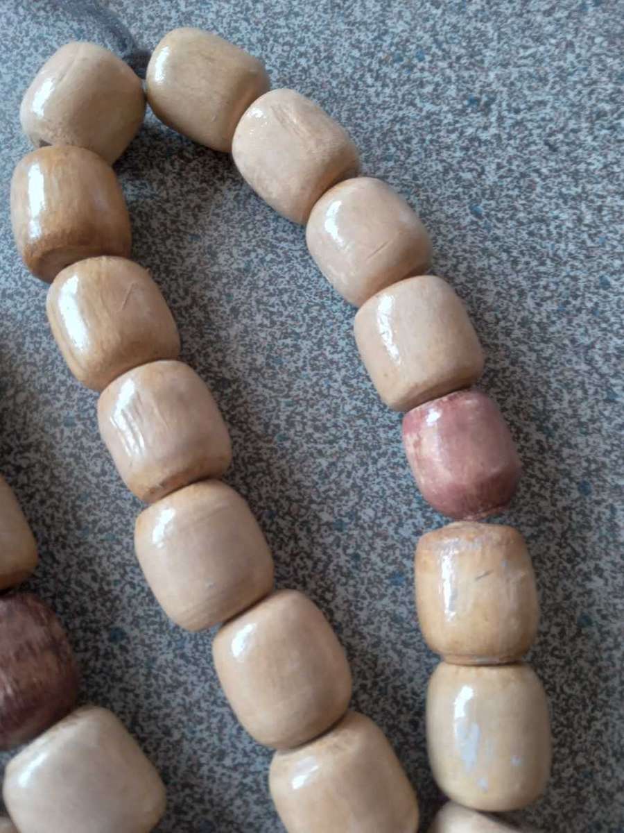 Vintage Olive Wood Barrel Bead Prayer Beads