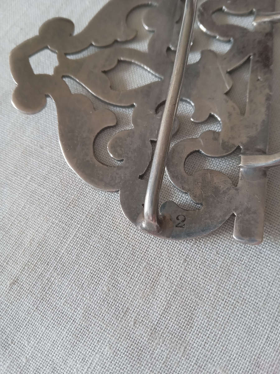 Antique Hallmarked Silver Half Of A Nurse's Belt Buckle