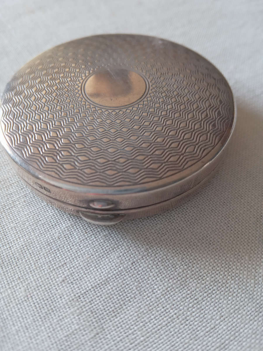 Antique Hallmarked Silver Powder Compact