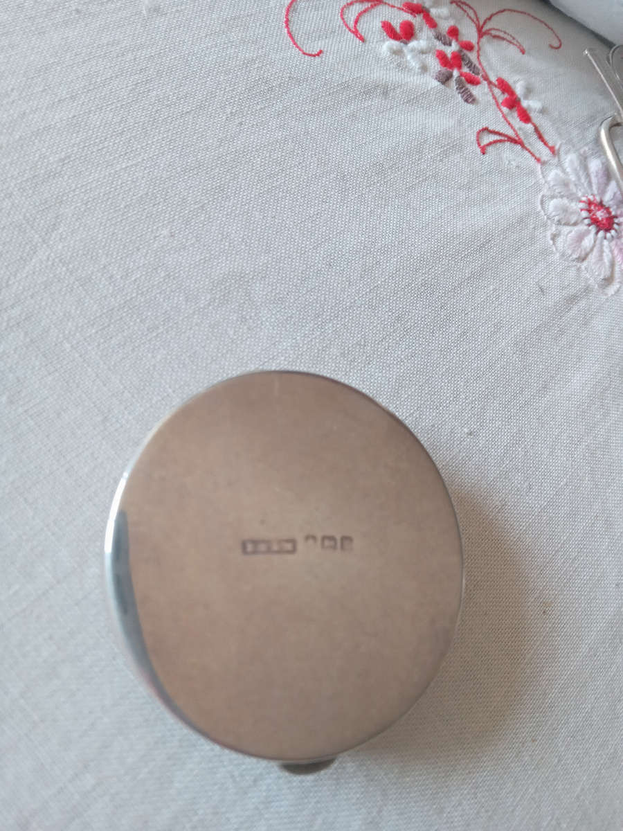 Antique Hallmarked Silver Powder Compact