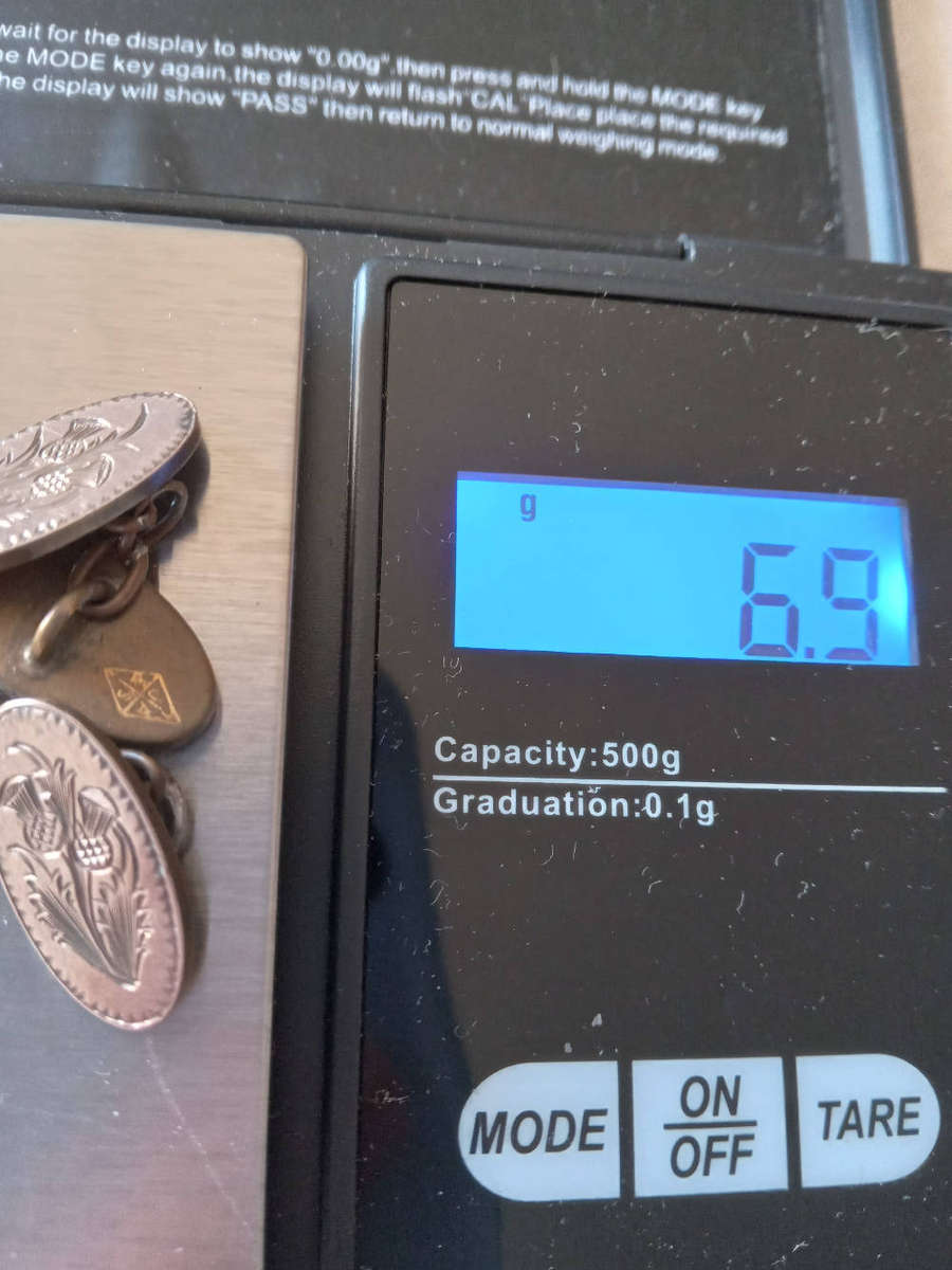 Antique 9ct Rose Gold Front ScottishThistle Cufflinks