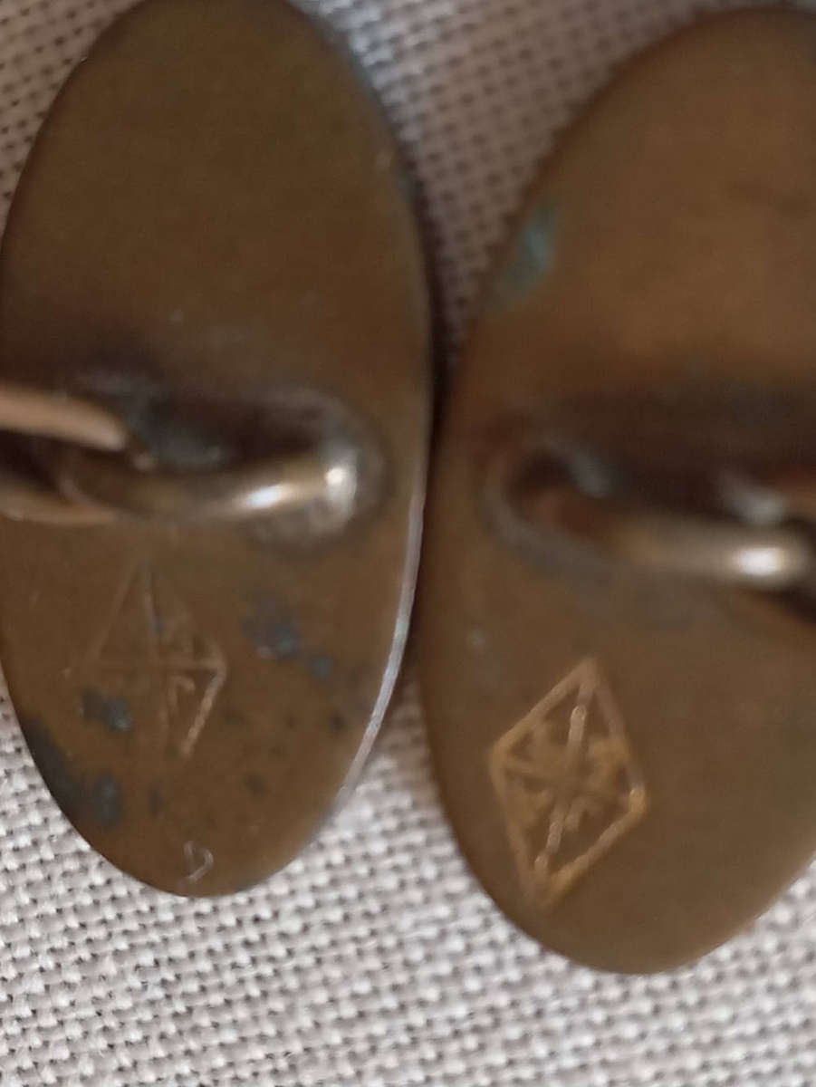 Antique 9ct Rose Gold Front ScottishThistle Cufflinks