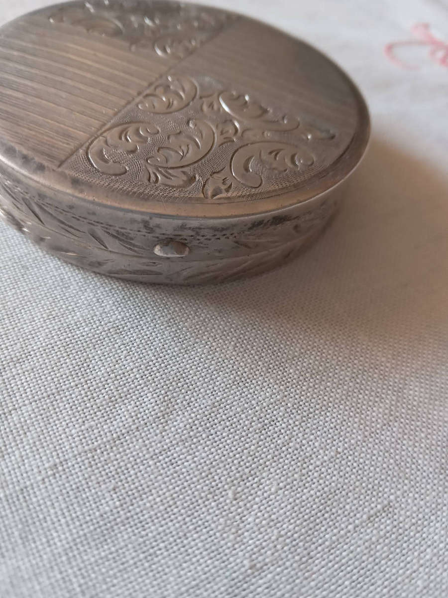 Antique Hallmarked Silver Powder Compact