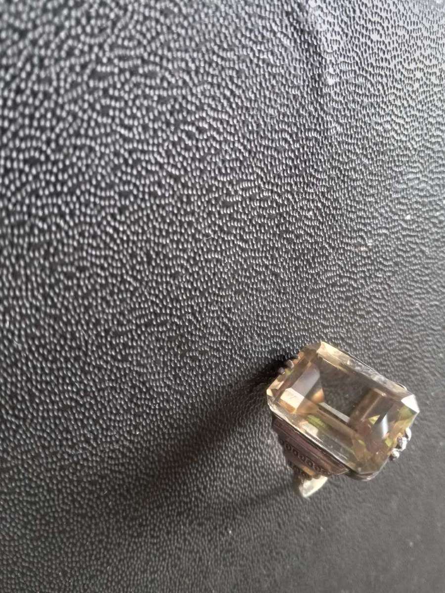 Vintage 9ct Gold 935 Silver And A Genuine Citrine Gemstone Ring