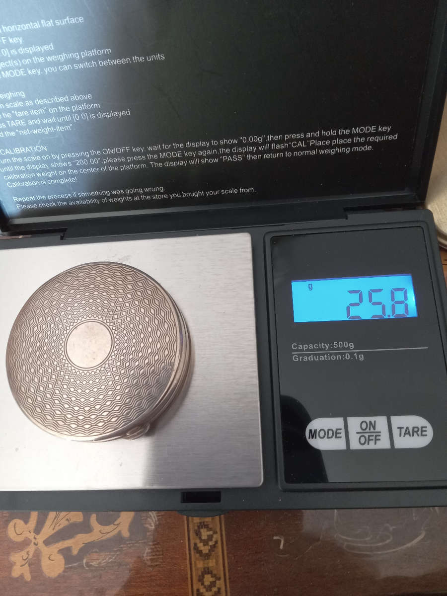 Antique Hallmarked Silver Powder Compact