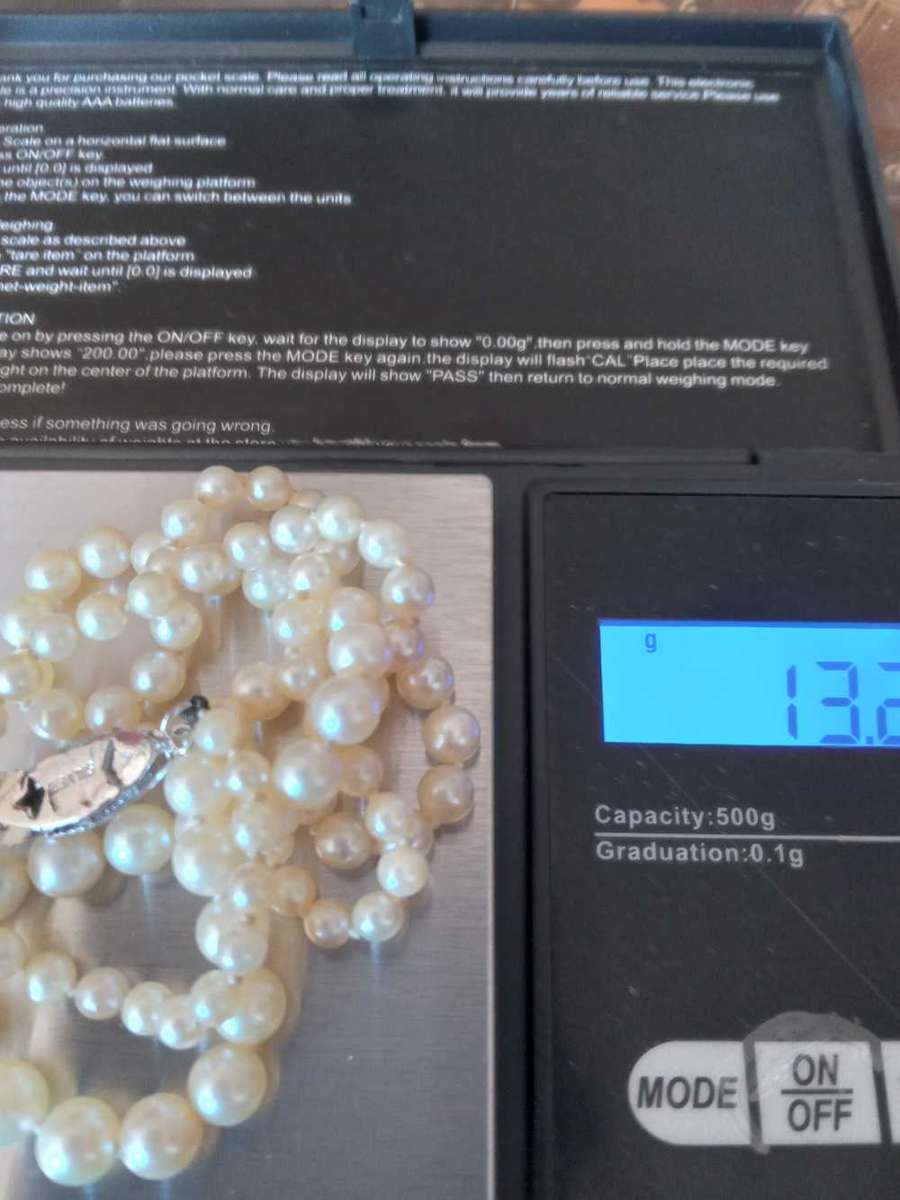 Vintage Cultured Pearl Necklace With Sterling Silver Clasp - Includes Valuation Certificate R9500