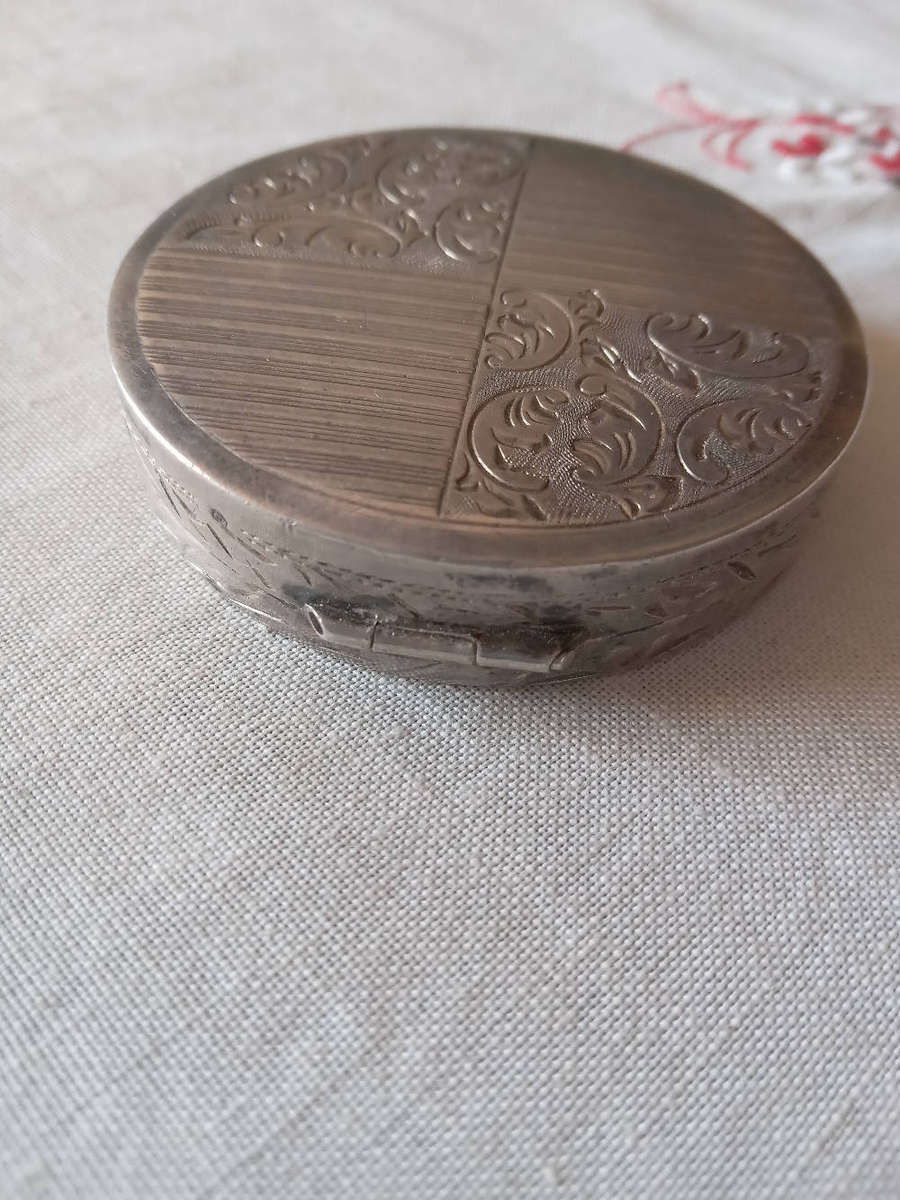 Antique Hallmarked Silver Powder Compact