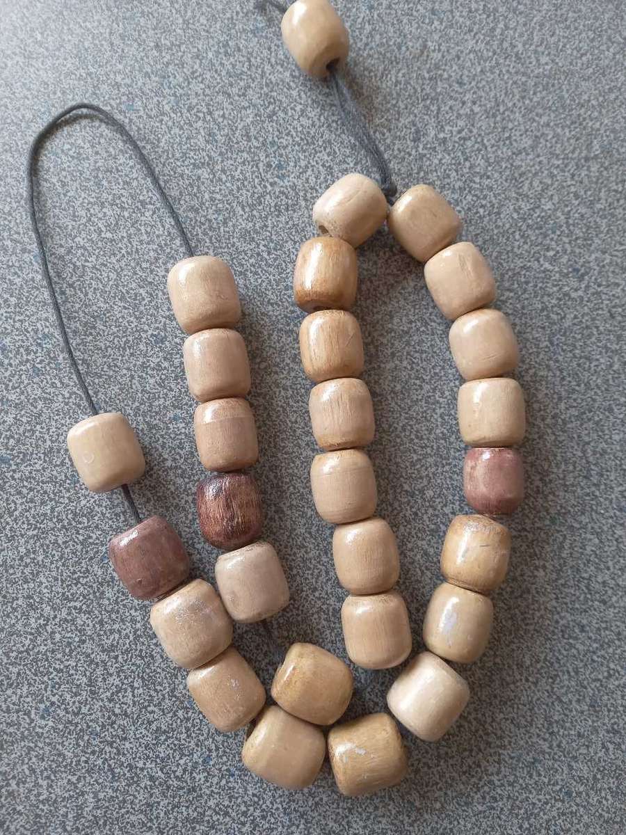 Vintage Olive Wood Barrel Bead Prayer Beads